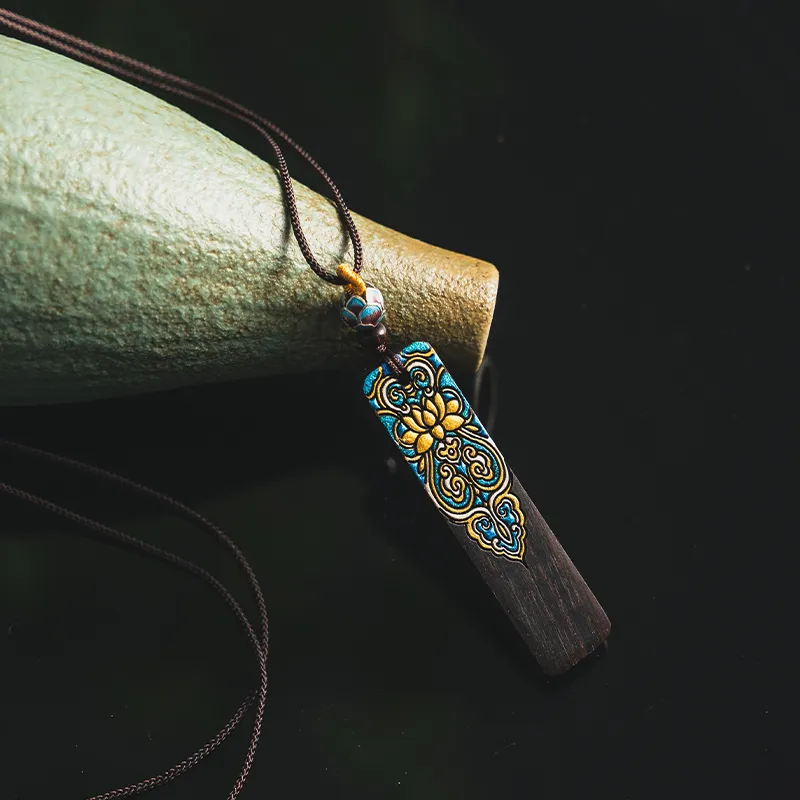 Guo Lu Bloodwood Wooden Necklaces Women's-5