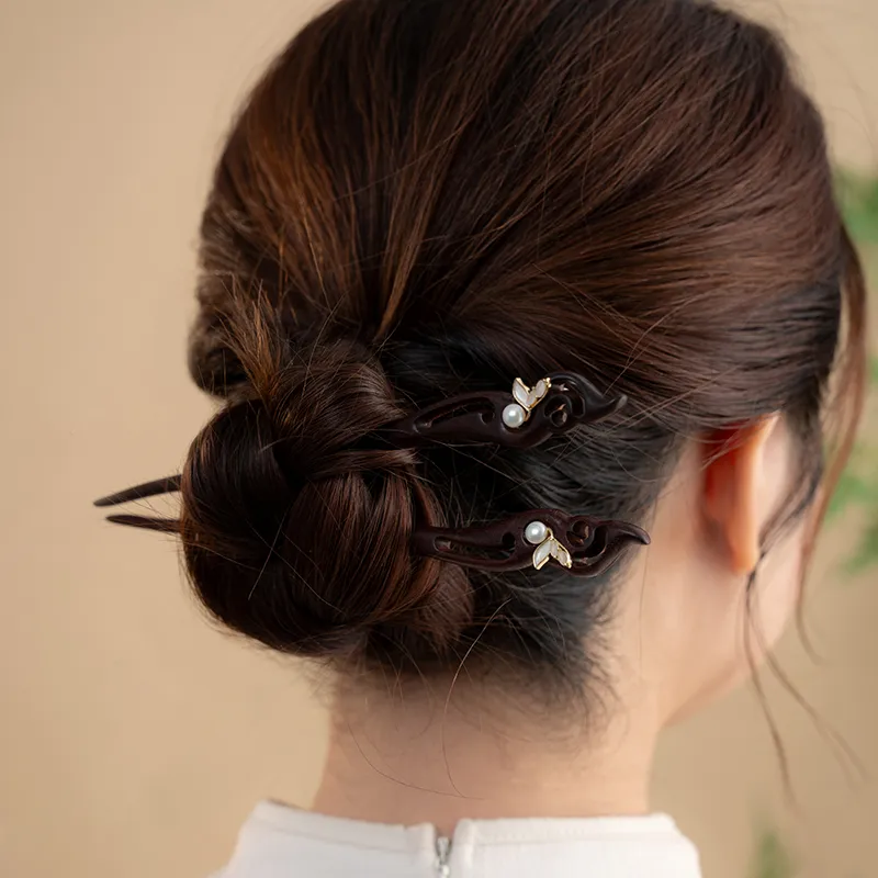 Guo Lu Rosewood Hairpins Women's-3