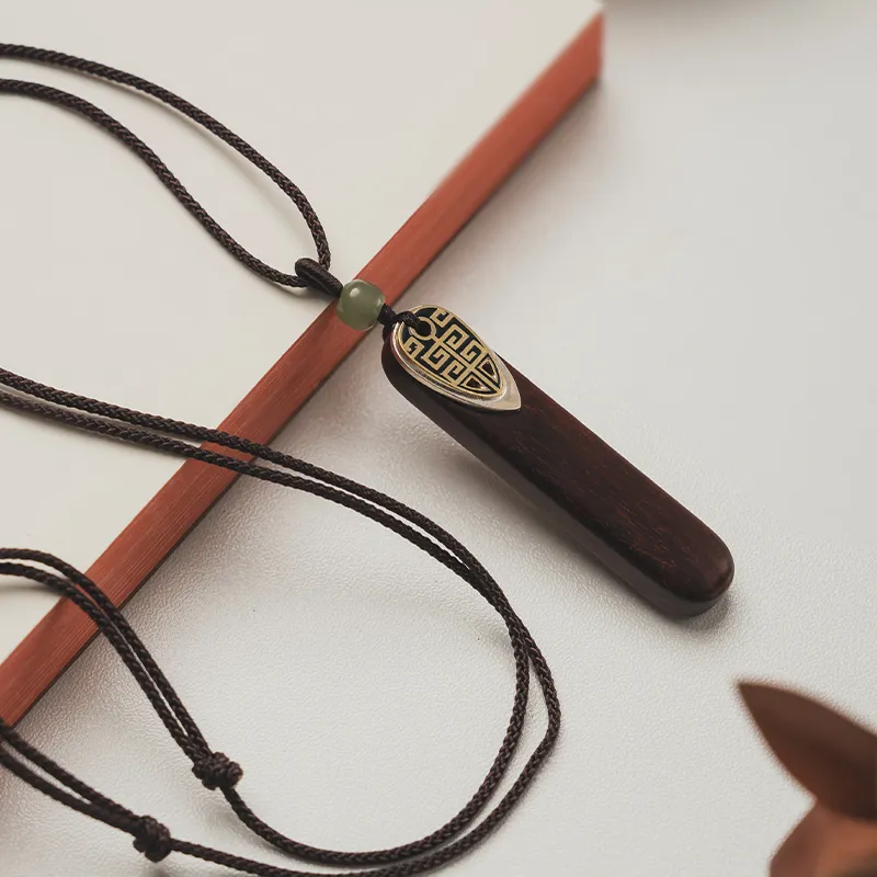 Guo Lu Red Sandalwood Pendants Women's-5