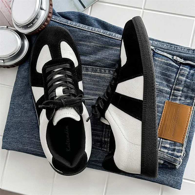 Kaltendin Niche Vintage Chinese Fashion Trend Casual Sports German Army Trainers Skateboard Shoes Unisex-2