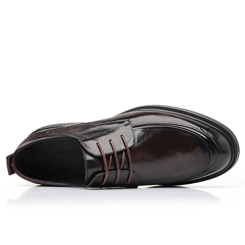 Kaltendin Top Grain Sheepskin Dress Shoes Men's Black-12