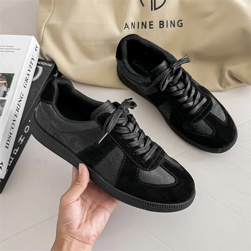 Kaltendin Niche Vintage Chinese Fashion Trend Casual Sports German Army Trainers Skateboard Shoes Unisex-10