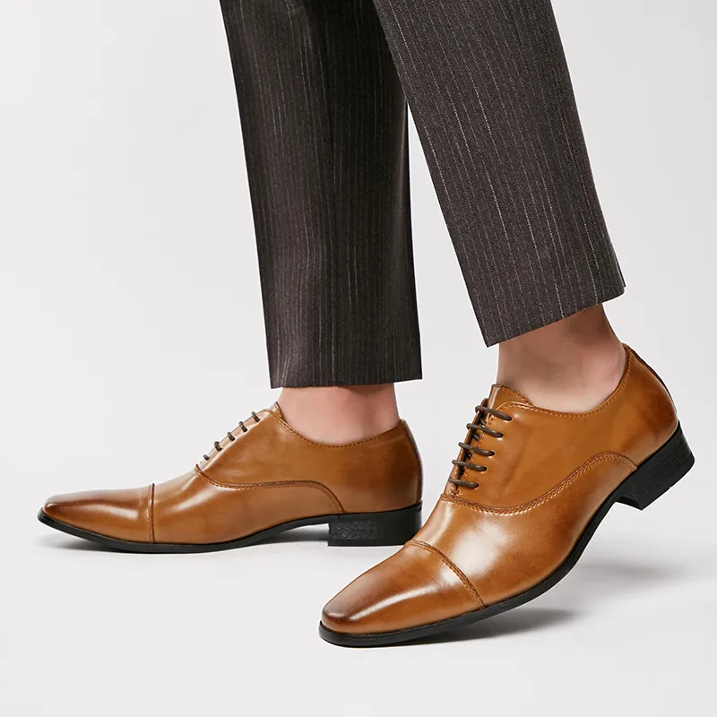Kaltendin Trendy Business Elegance Dress Shoes Men's-7