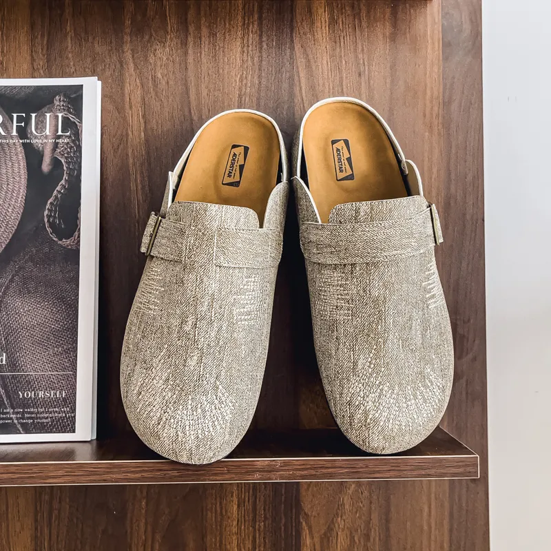 Budding Bear Quiet Odor Resistant Abrasion Resistant Slip Resistant Closed Toe Slippers Men's-13