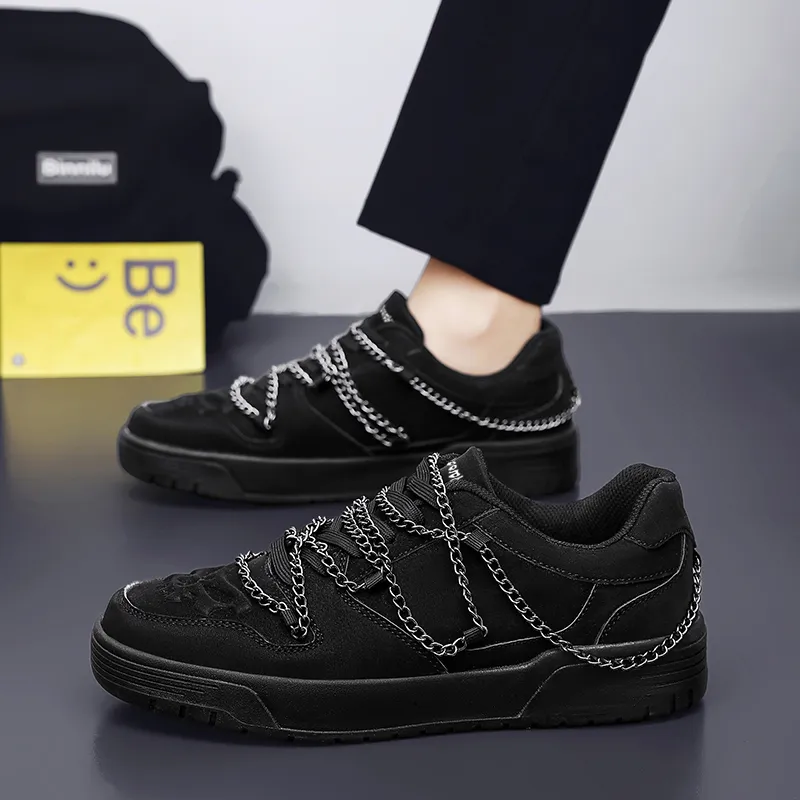 Budding Bear Anti Slip Wear Resistant Low Top Skateboard Shoes Men's Box-2