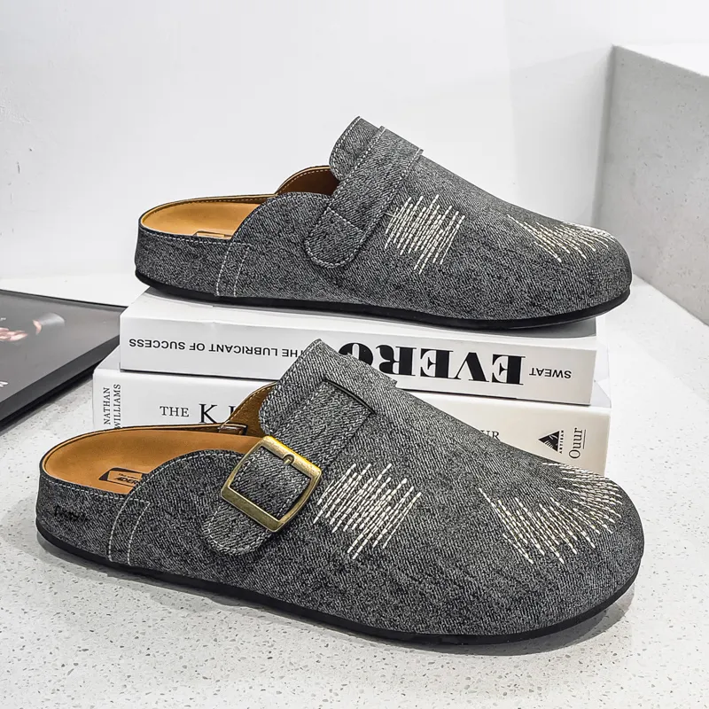 Budding Bear Quiet Odor Resistant Abrasion Resistant Slip Resistant Closed Toe Slippers Men's-2