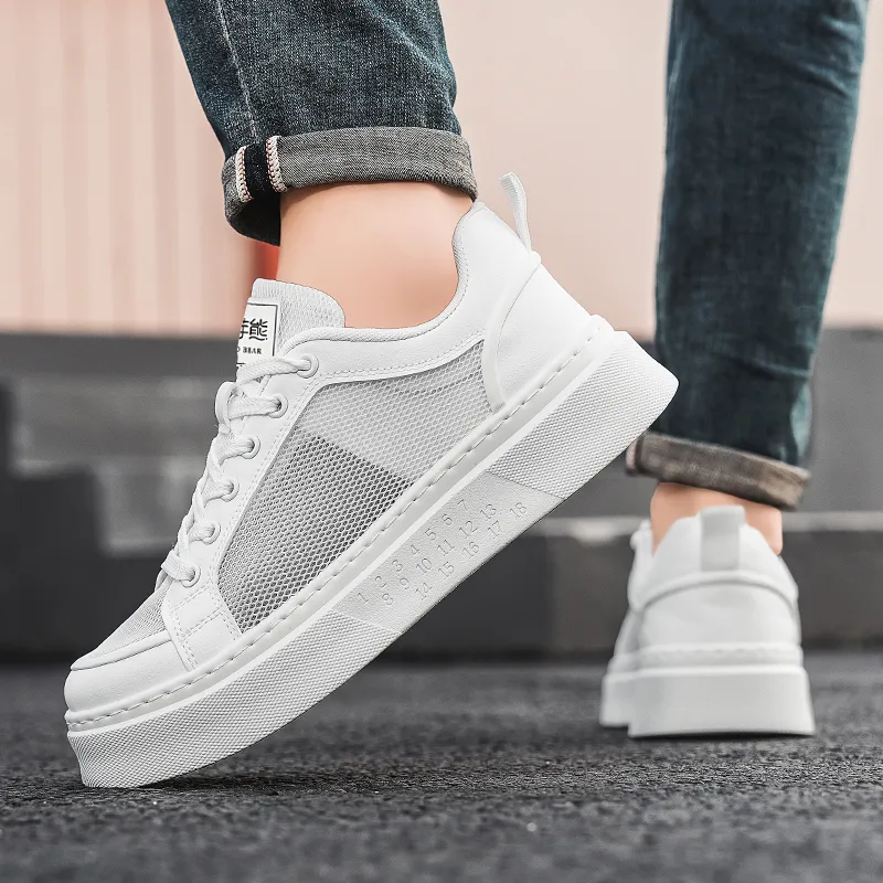 Budding Bear Slip Resistant, Abrasion Resistant, Breathable, Lightweight, Height Increasing Low Top Casual Shoes Men's-4