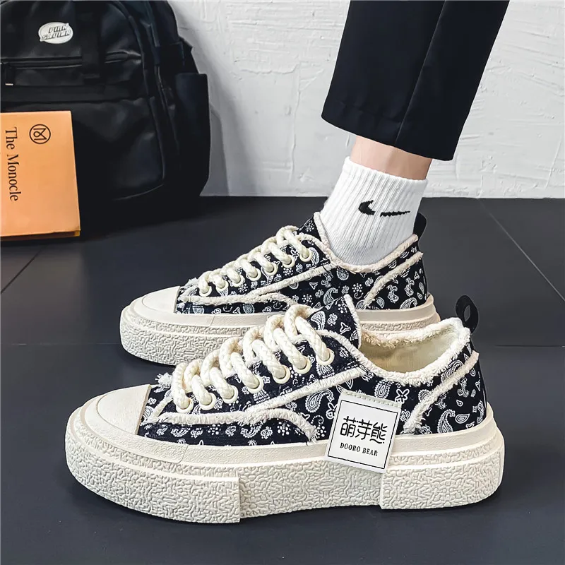 Budding Bear Anti Slip Wear Resistant Low Top Skateboard Shoes Men's-2