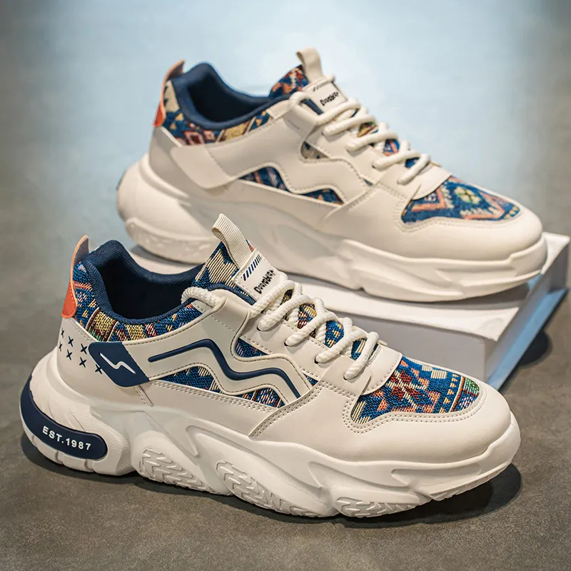 Budding Bear Anti Slip Wear Resistant Low Top Chunky Sneakers Men's-4