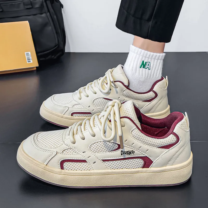 Budding Bear Height Increasing Abrasion Resistant Lightweight Breathable Slip Resistant Low Top Skateboard Shoes Men's-8
