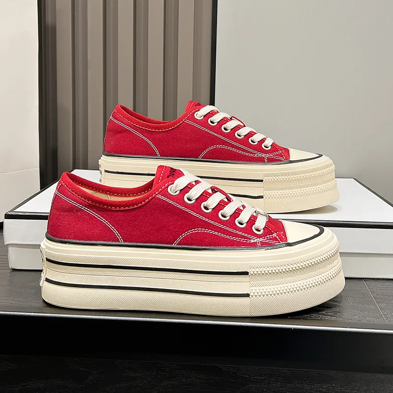 Budding Bear Anti Slip And Wear Resistant Height Increasing Low Top Skateboard Shoes Women's-1