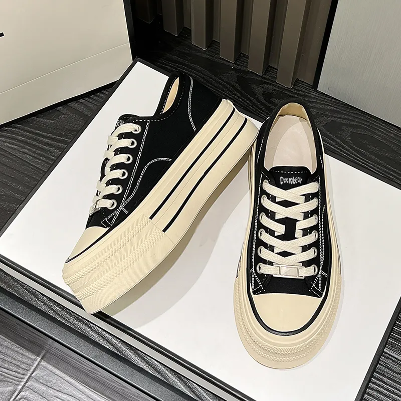 Budding Bear Anti Slip And Wear Resistant Height Increasing Low Top Skateboard Shoes Women's-5