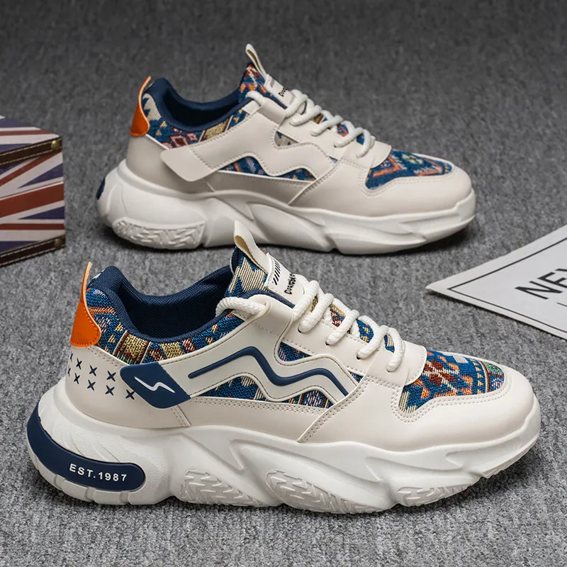 Budding Bear Anti Slip Wear Resistant Low Top Chunky Sneakers Men's-5