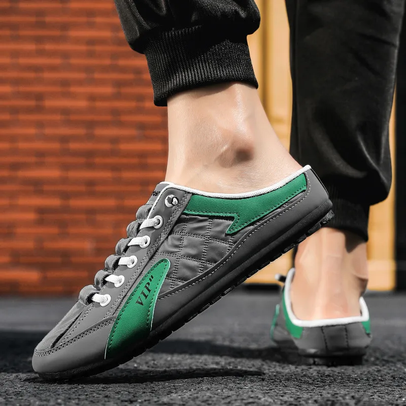 Budding Bear Rubber Sole Abrasion Resistant Slip Resistant Closed Toe Slippers Men's-8