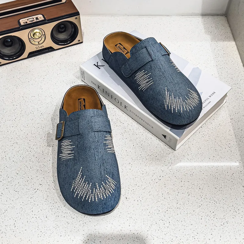 Budding Bear Quiet Odor Resistant Abrasion Resistant Slip Resistant Closed Toe Slippers Men's-8