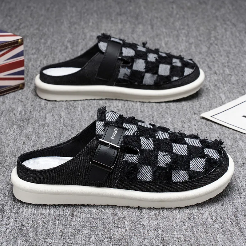 Budding Bear Rubber Sole Abrasion Resistant Slip Resistant Closed Toe Slippers Men's-15