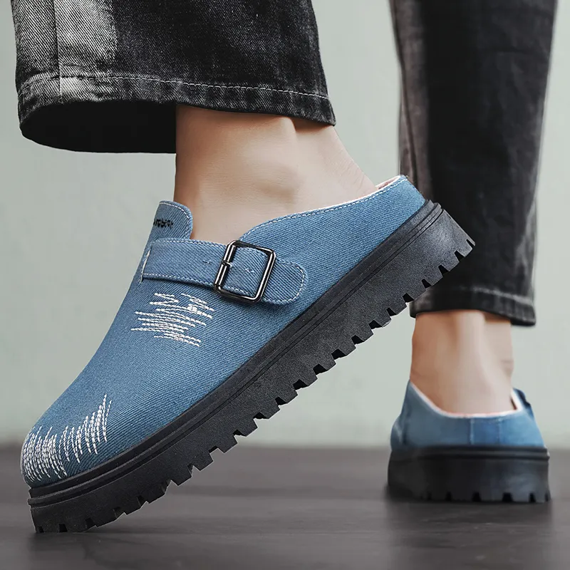 Budding Bear Quiet Odor Resistant Abrasion Resistant Slip Resistant Closed Toe Slippers Men's-9
