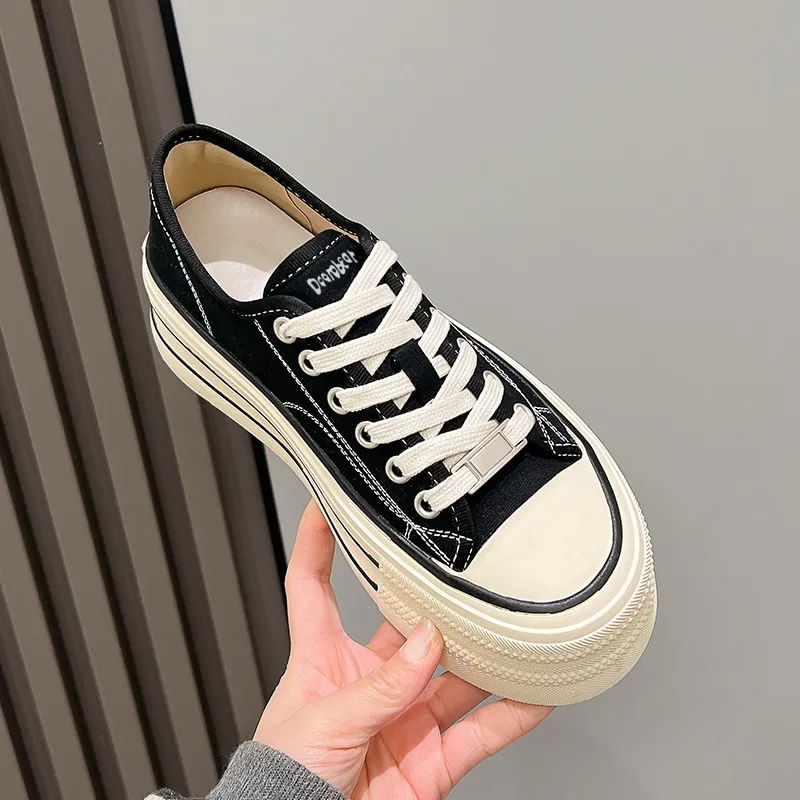 Budding Bear Anti Slip And Wear Resistant Height Increasing Low Top Skateboard Shoes Women's-4