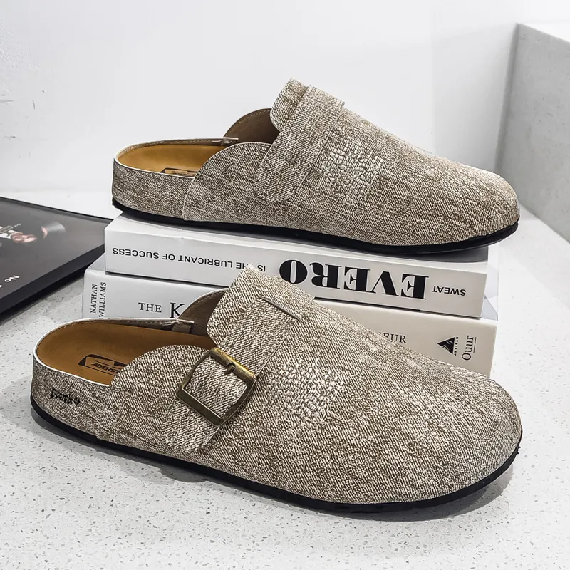 Budding Bear Quiet Odor Resistant Abrasion Resistant Slip Resistant Closed Toe Slippers Men's-12