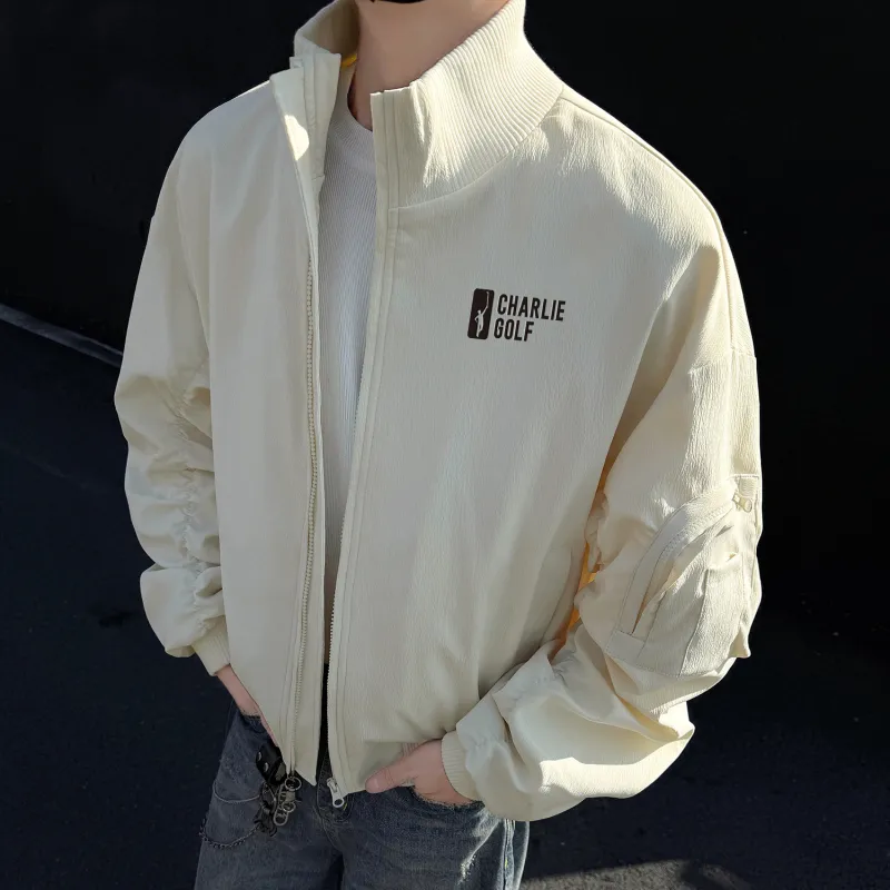 CHARLIE GOLF Jackets Coats Unisex Apricot-6