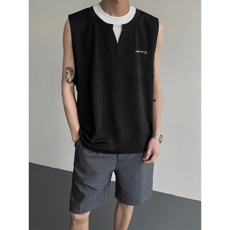 CHARLIE GOLF Tank Tops Unisex White-3