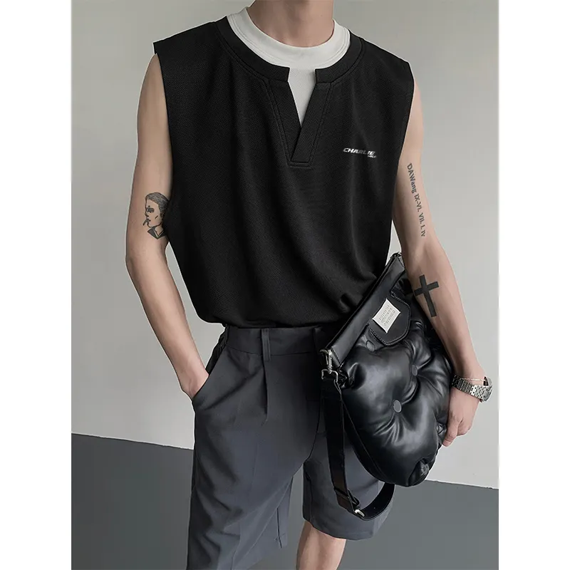 CHARLIE GOLF Tank Tops Unisex White-6