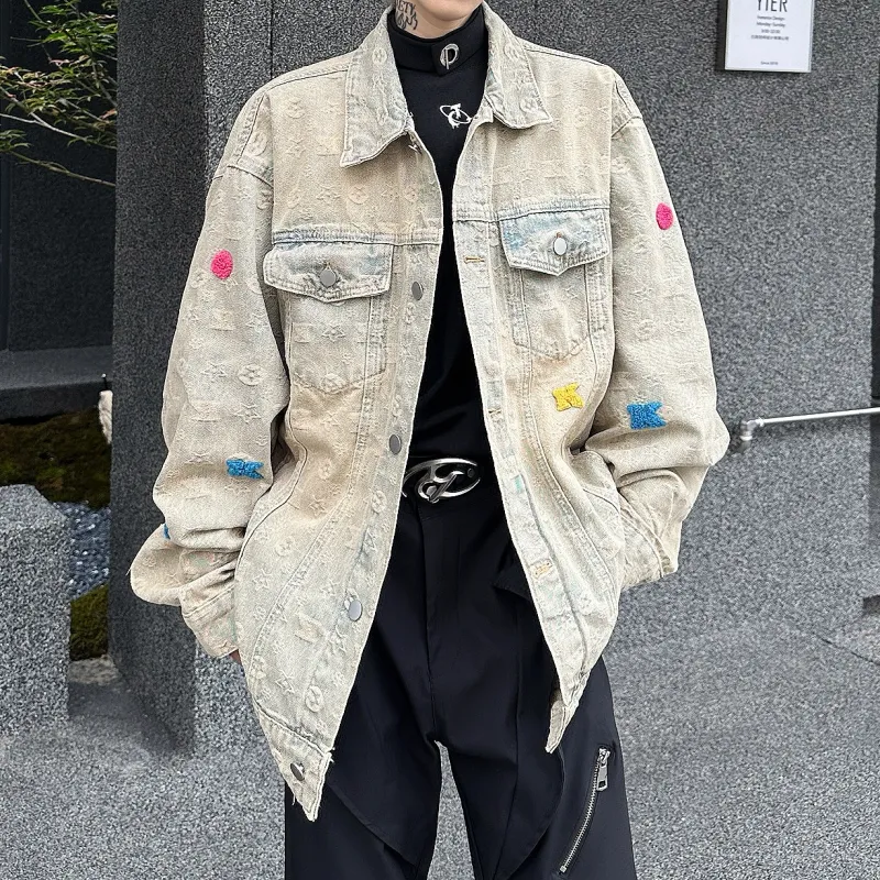 CHARLIE GOLF Denim Jacket Unisex Yellow Mud-4