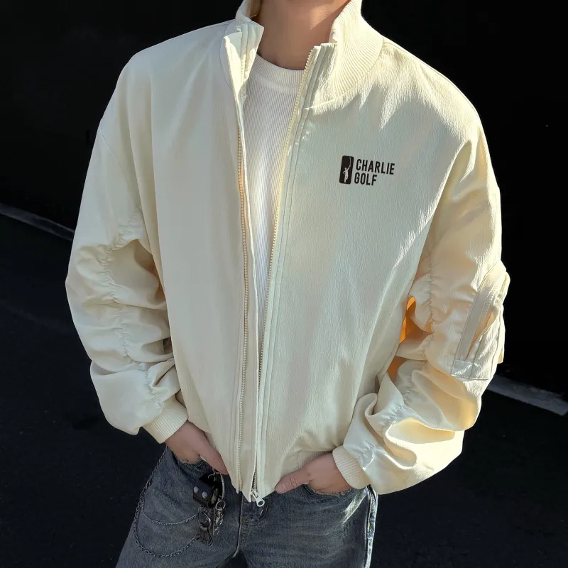 CHARLIE GOLF Jackets Coats Unisex Apricot-5