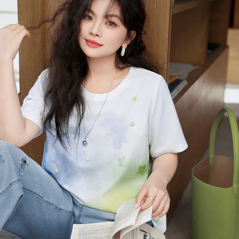 MSSHE T Shirts Women's Pure White-3
