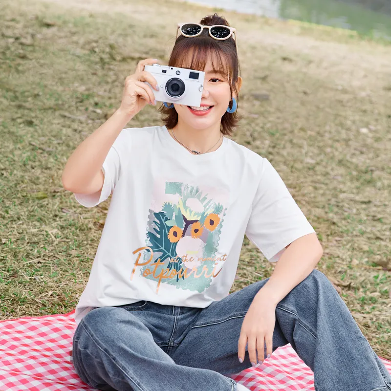 MSSHE T Shirts Women's Pure White-3