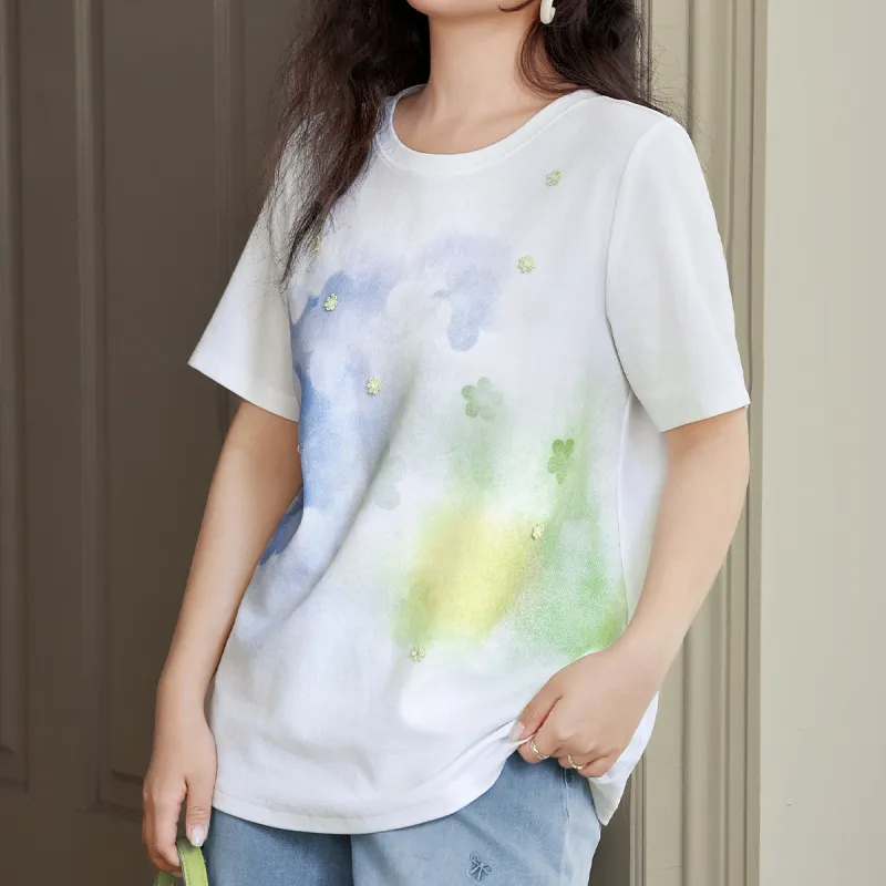 MSSHE T Shirts Women's Pure White-5