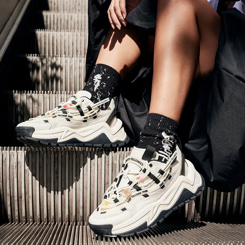 SPONGEBOB SQUAREPANTS x Daisy Fellowes Devil One Low-Top Chunky Sneakers Unisex White Black-8