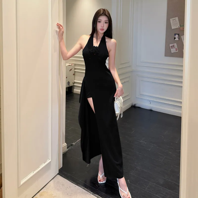 FLIM Minimalist Style Sleeveless Dress Women's Eye Catching Red-13