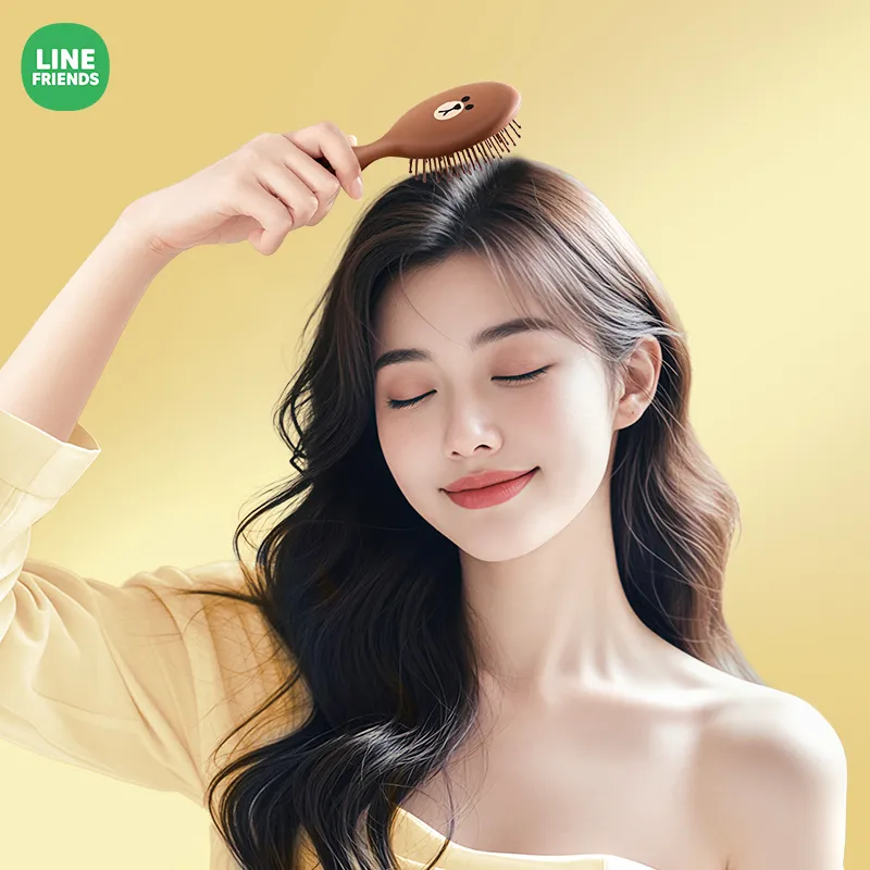 QILIN x LINE FRIENDS Mini Air Cushion Comb Volumizing Styling High Hairline Massage Air Cushion Comb-2
