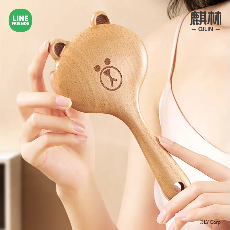 QILIN x LINE FRIENDS Dry And Wet All High Hairline Smooth Hair Air Cushion Comb Massage-5