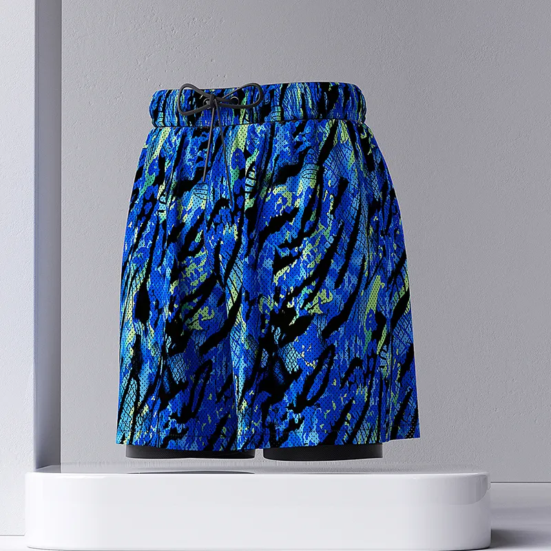 QIAODAN Adults Swimming Shorts Racing Swim Pants Men's Blue-3