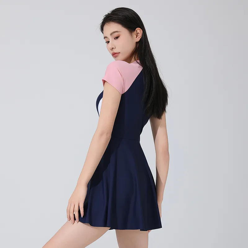 QIAODAN One piece Swimsuit Women's Navy Blue-1