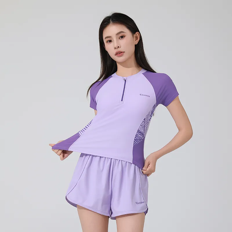 QIAODAN Adults Two Piece Swimsuit Women's Purple-5