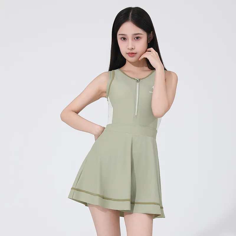 QIAODAN Adults One Piece Swim Dresses & Skirts Women's-5