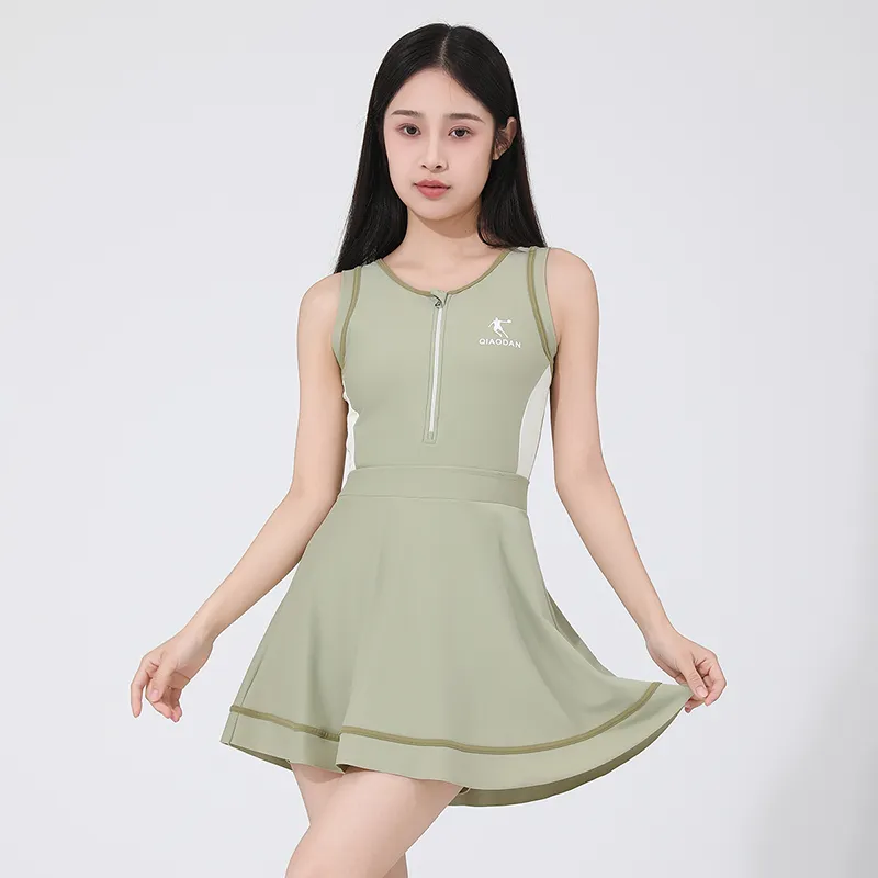 QIAODAN Adults One Piece Swim Dresses & Skirts Women's-4