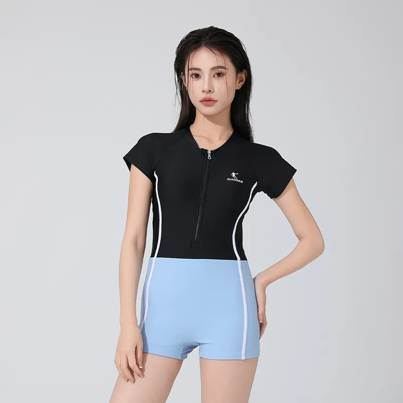QIAODAN One piece Swimsuit Women's Dusty Blue-1