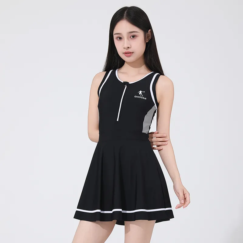 QIAODAN Adults One Piece Swim Dresses & Skirts Women's-9