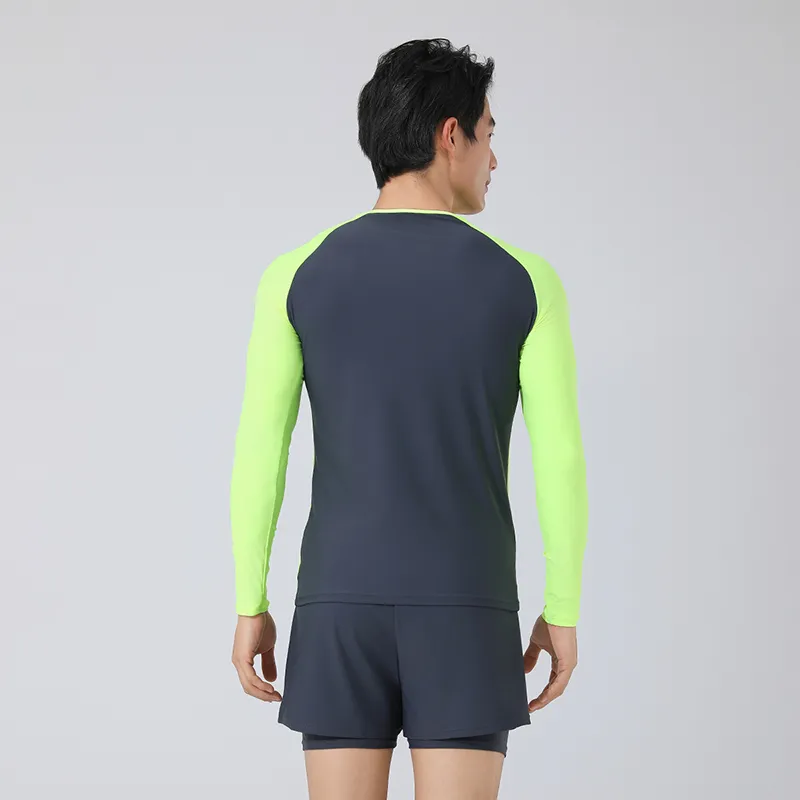 QIAODAN Men's Swimwear Men Dark Gray/Silver Light Green-1
