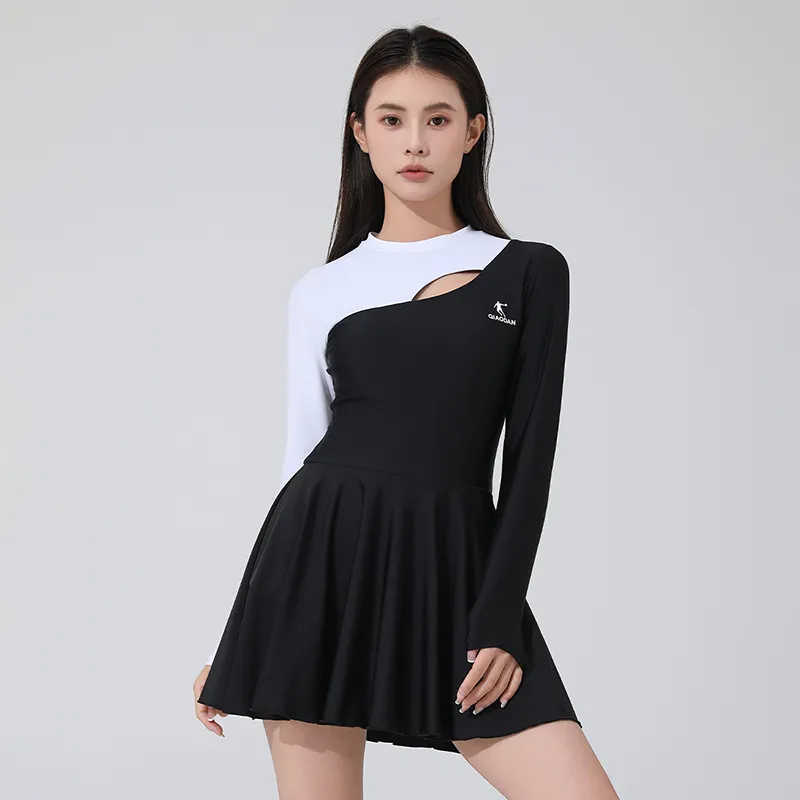 QIAODAN Adults One Piece Swim Dresses & Skirts Women's-4