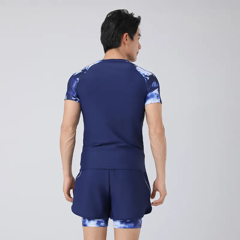 QIAODAN Men's Swimwear Men's Deep Sea Blue-1