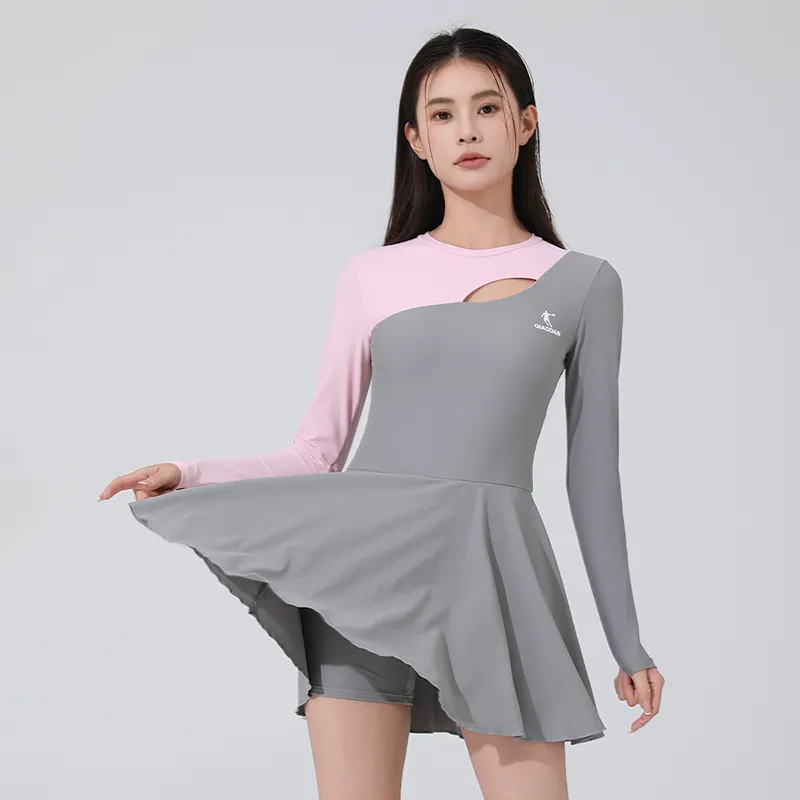 QIAODAN Adults One Piece Swim Dresses & Skirts Women's-8