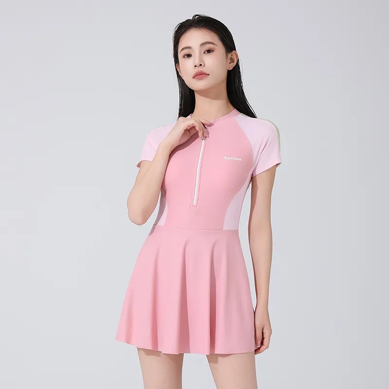 QIAODAN One piece Swimsuit Women's Pink-3