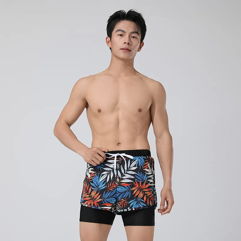 QIAODAN Adults Swimming Shorts Men's Black-2
