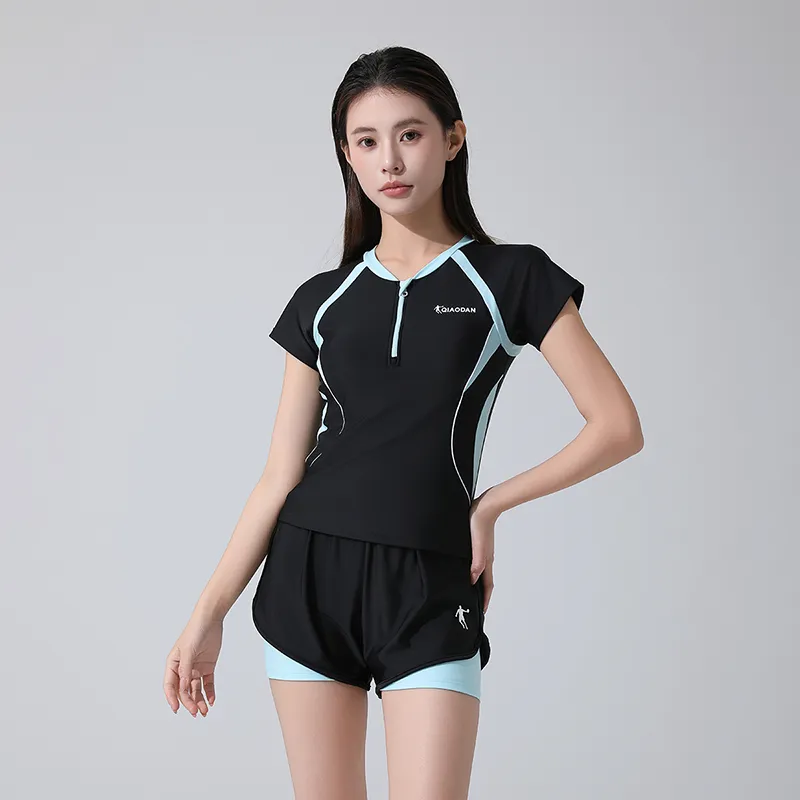 QIAODAN Two Piece Swimsuit Women's Baby Blue-2