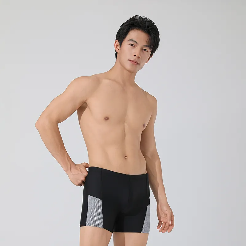 QIAODAN Adults Swimming Shorts Men's Black-2